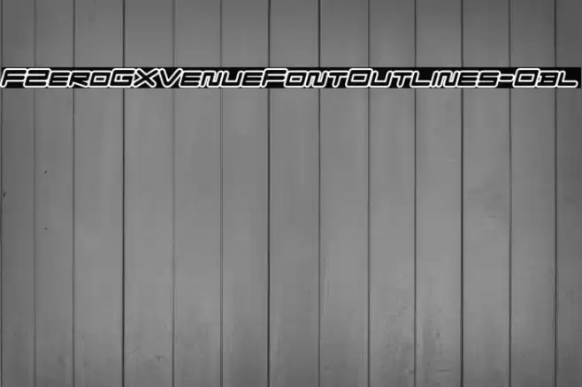 FZeroGXVenueFontOutlines-Obl Font examples