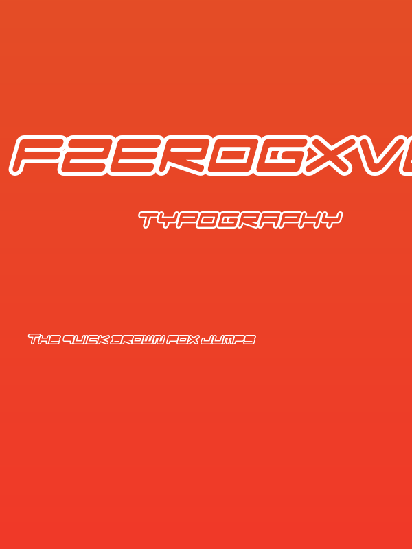 FZeroGXVenueFontOutlines-Obl Poster