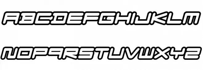FZeroGXVenueFontOutlines-Obl Font Litere mici