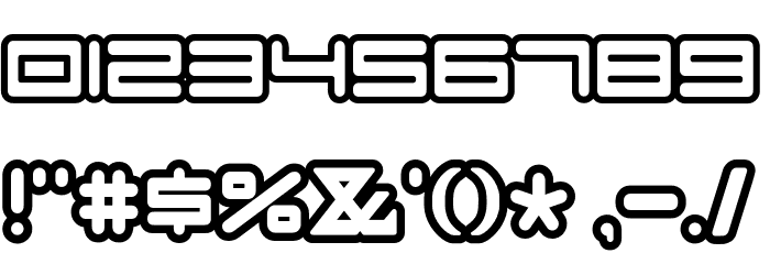 FZeroGXVenueFontOutlines-Reg Font Alte caractere