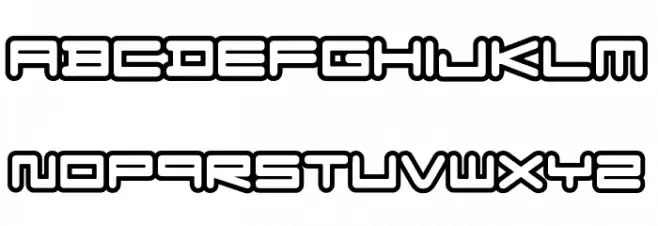 FZeroGXVenueFontOutlines-Reg Schriftart Kleinbuchstaben