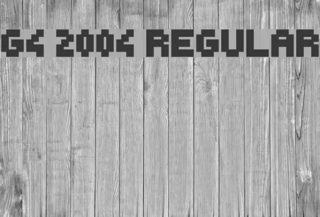 G4 2004 Regular Font examples