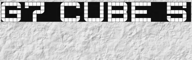 G7 Cube 5 Font examples
