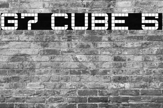 G7 Cube 5 Font examples
