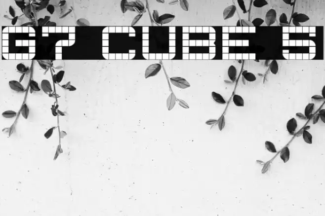 G7 Cube 5 Font examples