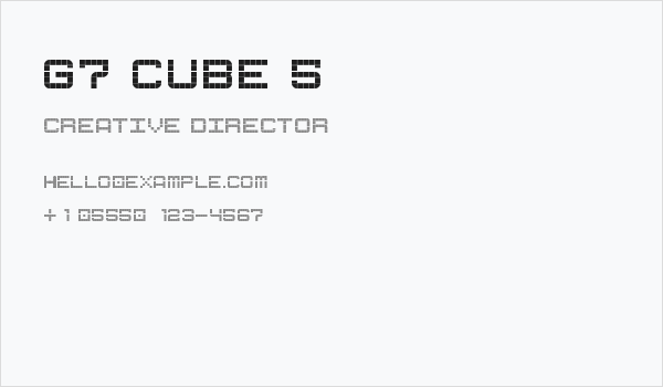 G7 Cube 5 Business Card