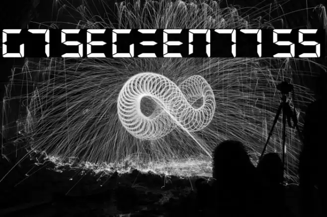 G7 Segment7 S5 Schriftart examples