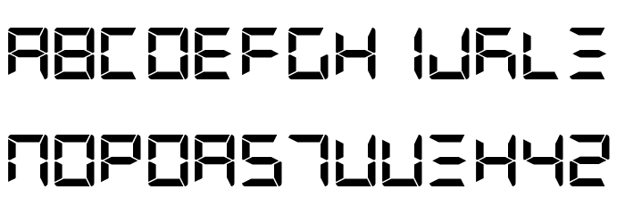 G7 Segment7 S5 Font LOWERCASE