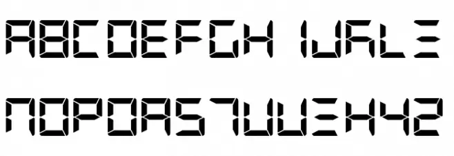 G7 Segment7 S5 字体 小写
