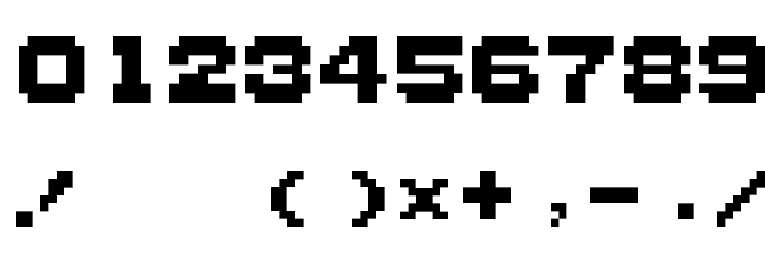 G7 Taito Elevator Action etc. Font OTHER CHARS