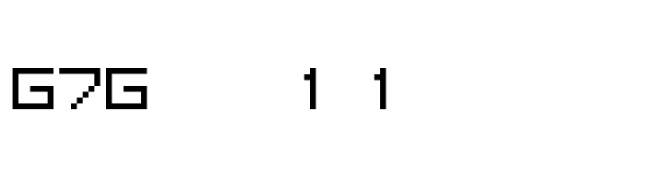 G7Gradius1[1 byte font]  フリーフォントのダウンロード