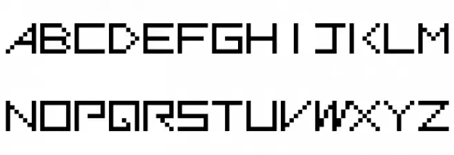 G7Gradius1[1 byte font] Fuentes MAYÚSCULAS