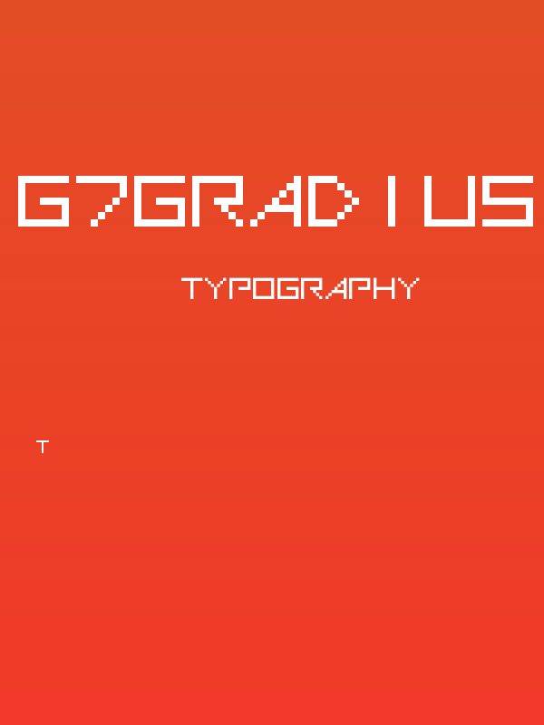 G7Gradius1[1 byte font] Poster