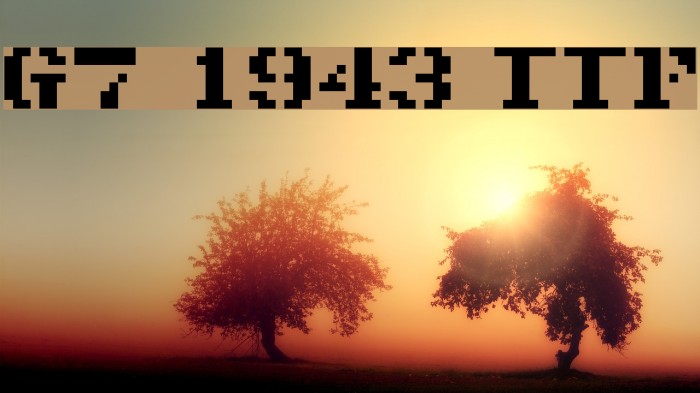 G7_1943 TTF Font examples