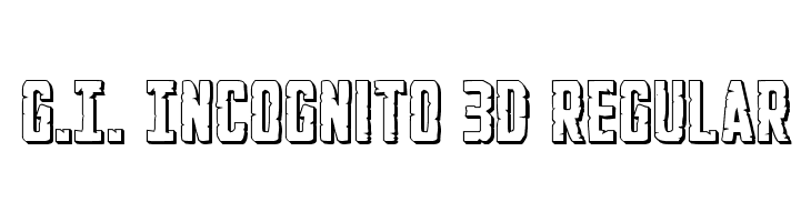 G.I. Incognito 3D Regular Font