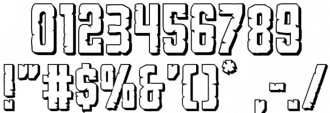G.I. Incognito 3D Regular フォント その他の文字