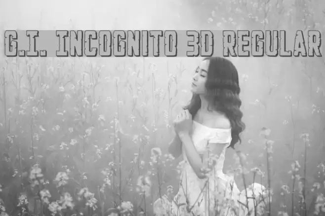 G.I. Incognito 3D Regular フォント examples