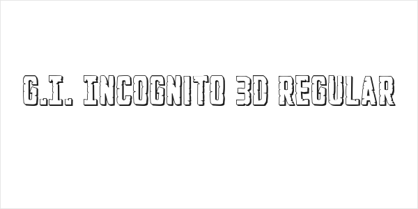G.I. Incognito 3D Regular Logo