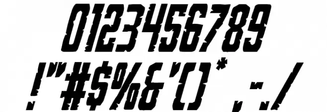 G.I. Incognito Condensed Italic Fonte OUTROS PERSONAGENS