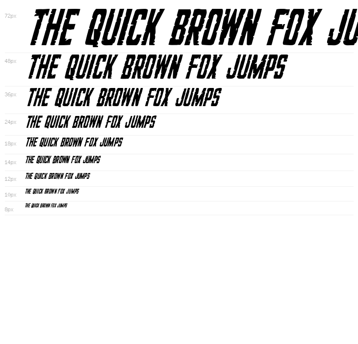 G.I. Incognito Condensed Italic Waterfall