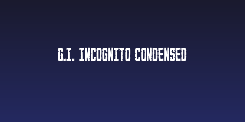 G.I. Incognito Condensed Social Header