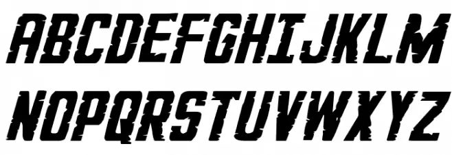 G.I. Incognito Expanded Italic Schriftart Groß