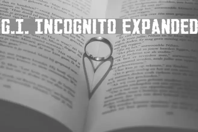 G.I. Incognito Expanded フォント examples