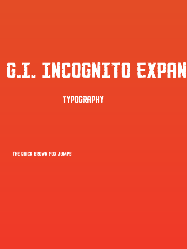 G.I. Incognito Expanded Poster