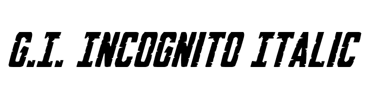 G.I. Incognito Italic  font caratteri gratis
