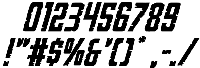 G.I. Incognito Italic Font OTHER CHARS