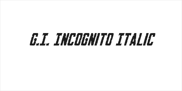G.I. Incognito Italic Logo