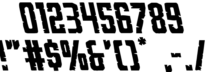 G.I. Incognito Leftalic Font OTHER CHARS
