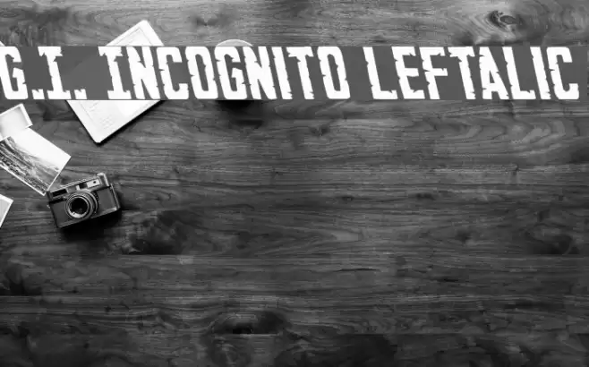 G.I. Incognito Leftalic Font examples