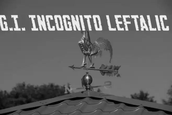 G.I. Incognito Leftalic Font examples