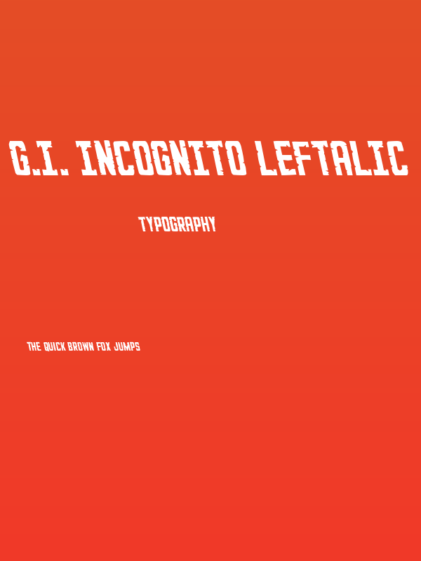 G.I. Incognito Leftalic Poster