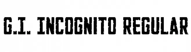 G.I. Incognito Regular  font caratteri gratis
