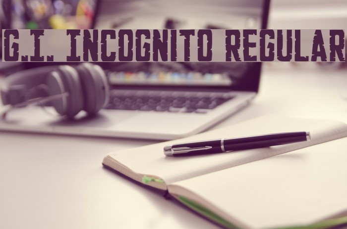 G.I. Incognito Regular Font examples