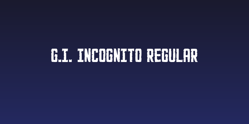 G.I. Incognito Regular Social Header