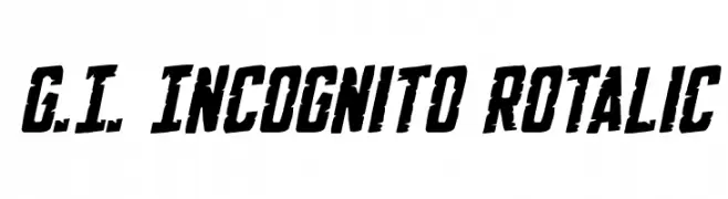 G.I. Incognito Rotalic  नि: शुल्क फ़ॉन्ट्स डाउनलोड