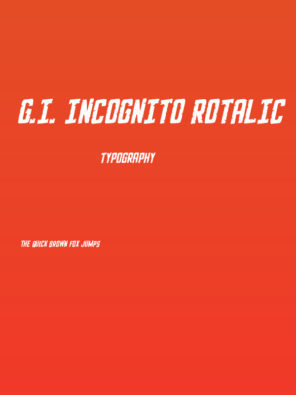 G.I. Incognito Rotalic Poster