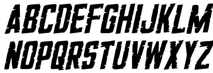 G.I. Incognito Rotalic Font LOWERCASE
