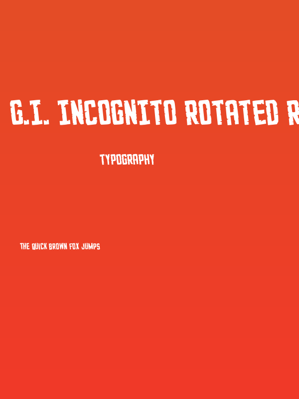 G.I. Incognito Rotated Regular Poster