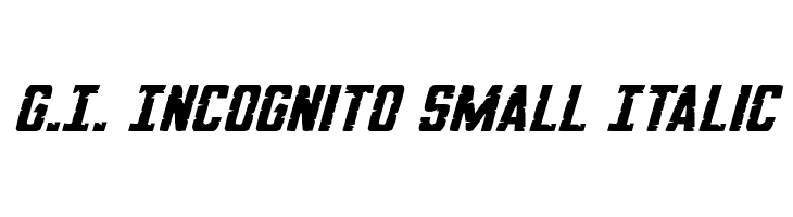 G.I. Incognito Small Italic Font