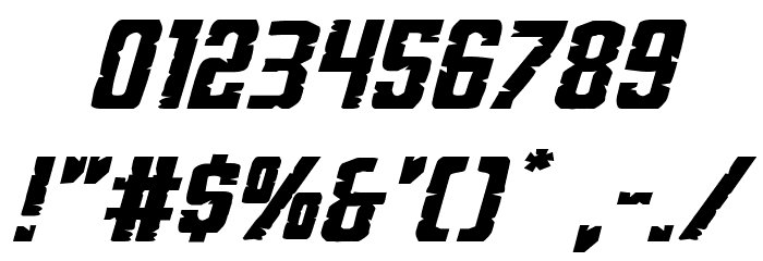 G.I. Incognito Small Italic Font OTHER CHARS