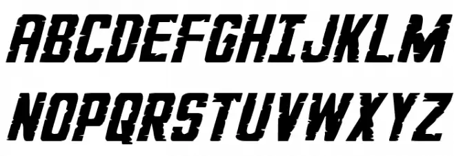 G.I. Incognito Small Italic フォント 大文字