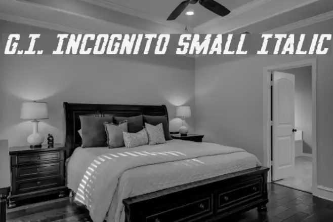 G.I. Incognito Small Italic Font examples