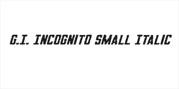 G.I. Incognito Small Italic Logo