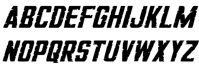 G.I. Incognito Small Italic Font LOWERCASE