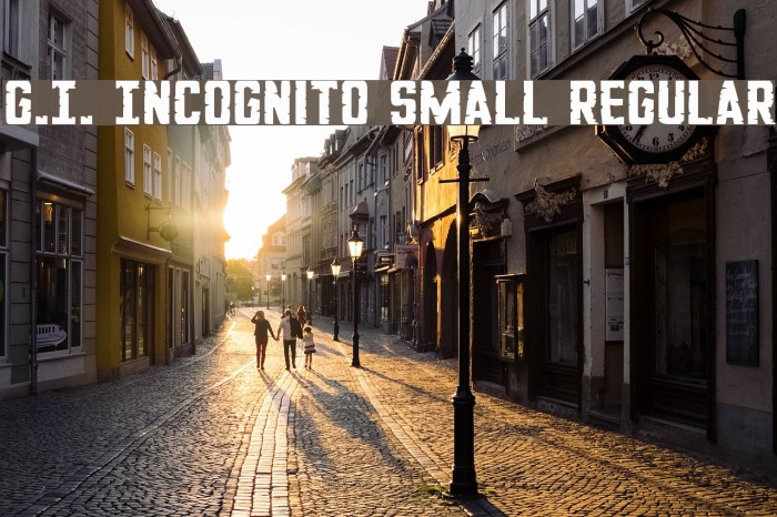 G.I. Incognito Small Regular Font examples