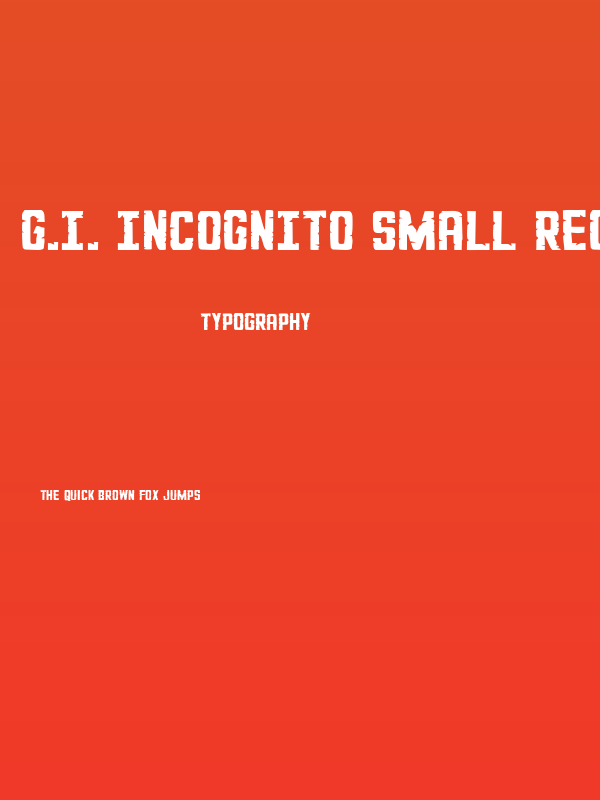 G.I. Incognito Small Regular Poster